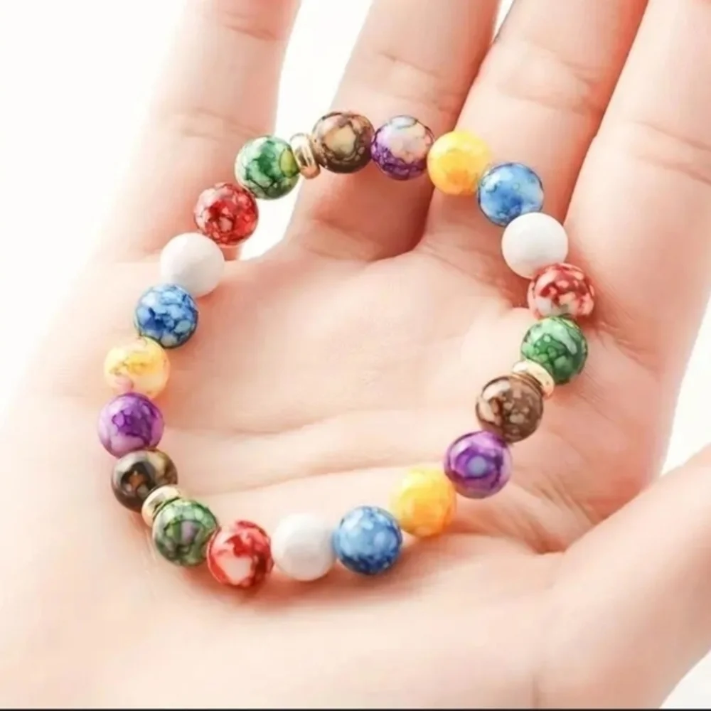 Seven Chakra Crystal Energy and Healing Natural‎ Stone Bracelet